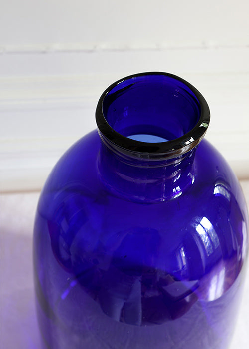 Aimée Aimer Vases grand vase outremer col étroit verre bleu