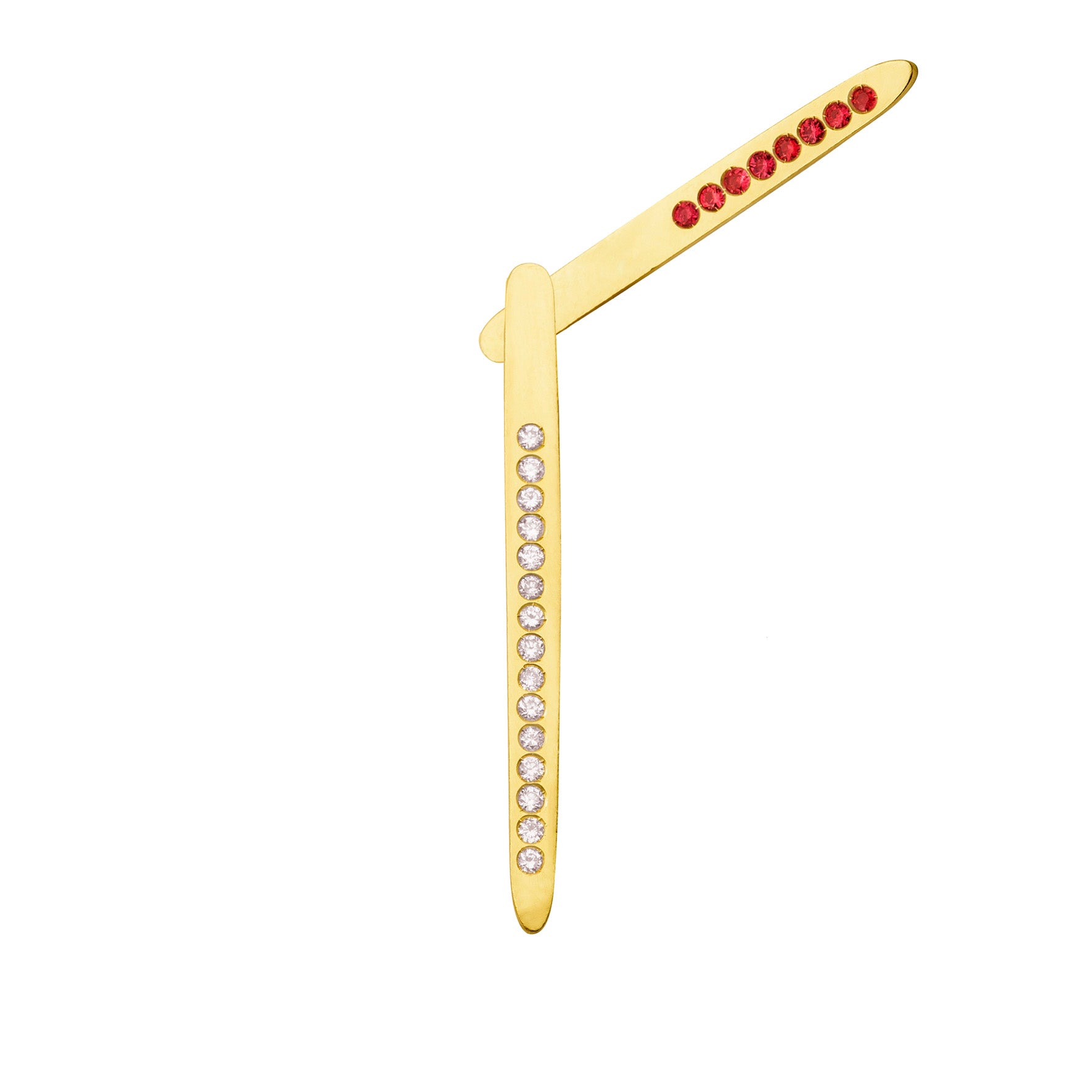 Aimée Aimer Sunrise boucle d'oreille or jaune rubis unité