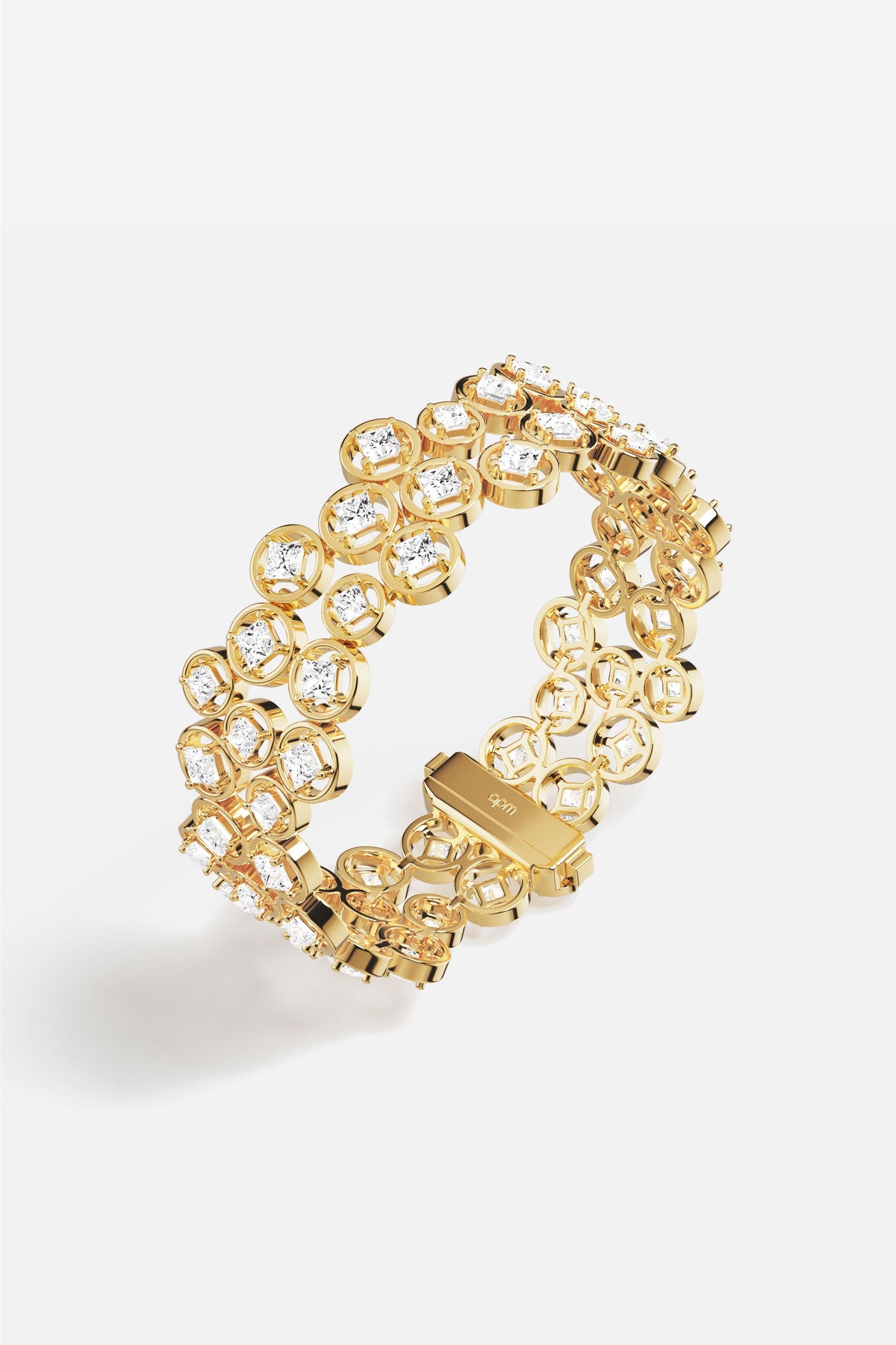 APM Monaco Soleil Bulles d'Eau Bracelet Or M 18 cm Zircons