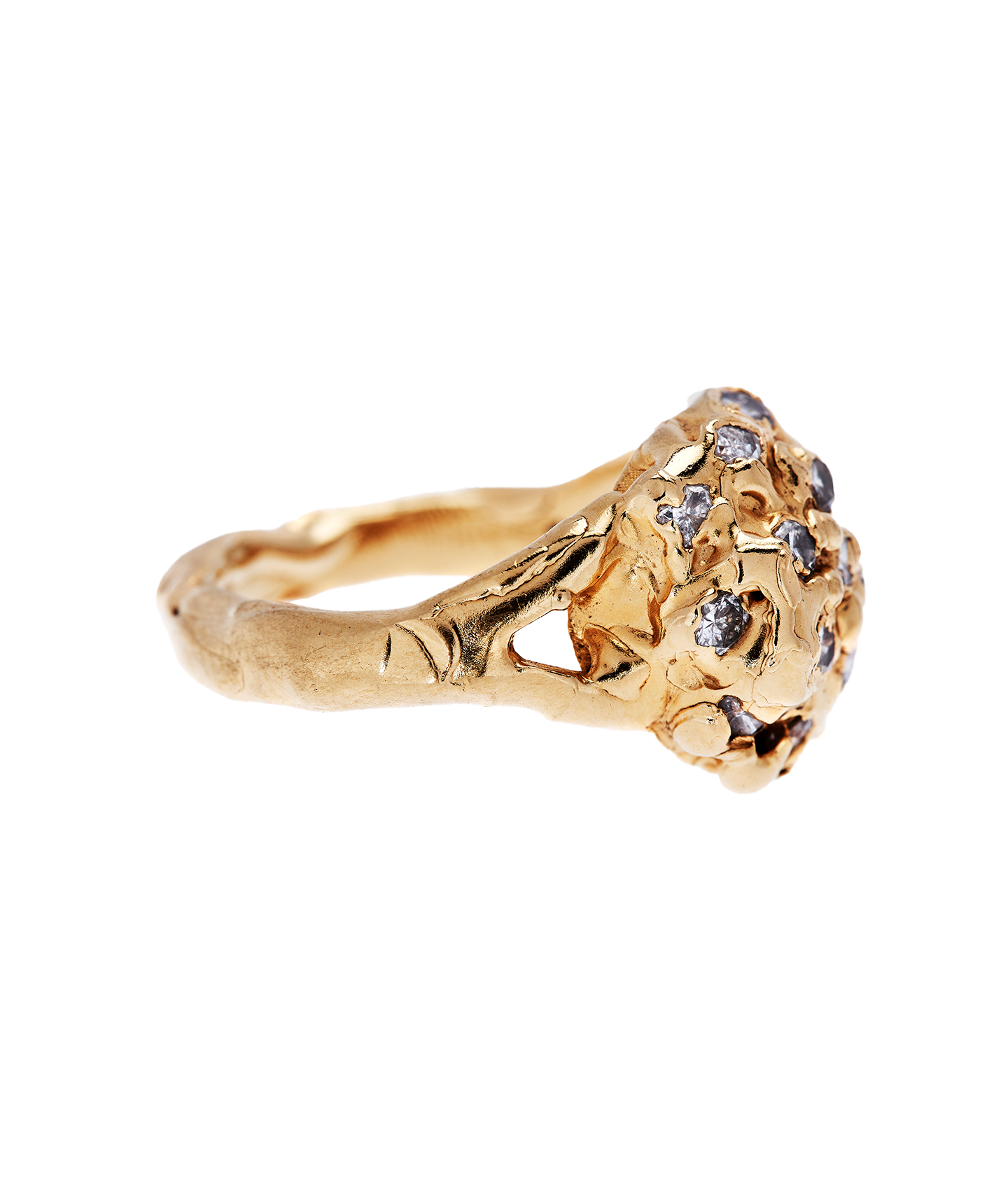 Alighieri Diamond Dome bague or diamants taille M