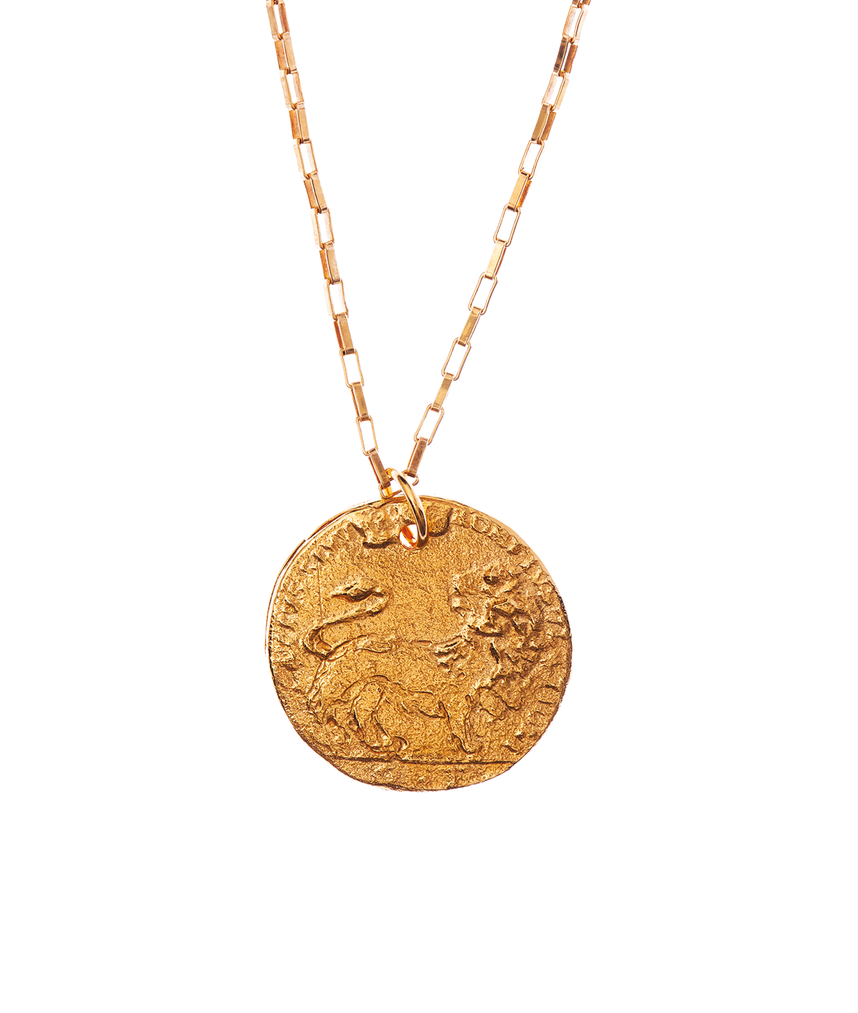 Alighieri Medium Leone Medallion collier plaqué or