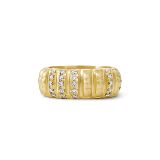 Aimée Aimer Lignes F. bague or jaune 50 diamants taille 52