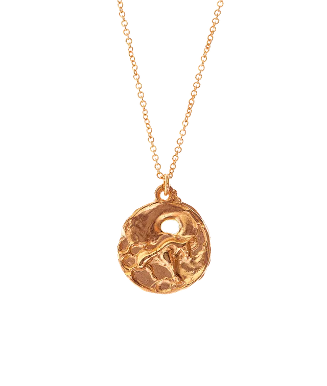 Alighieri Taurus Medallion collier or massif 9 carats