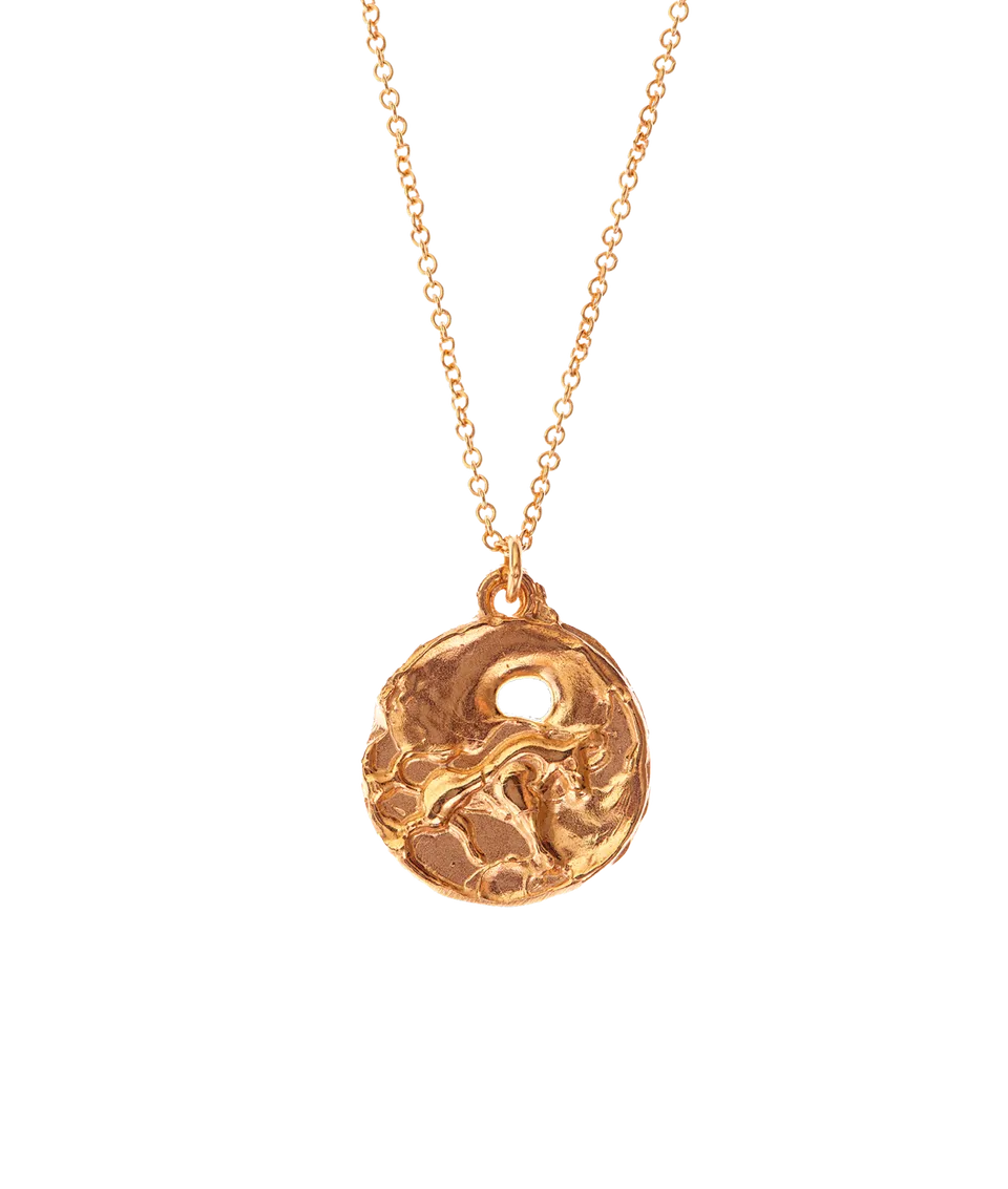 Alighieri Taurus Medallion collier or massif 9 carats