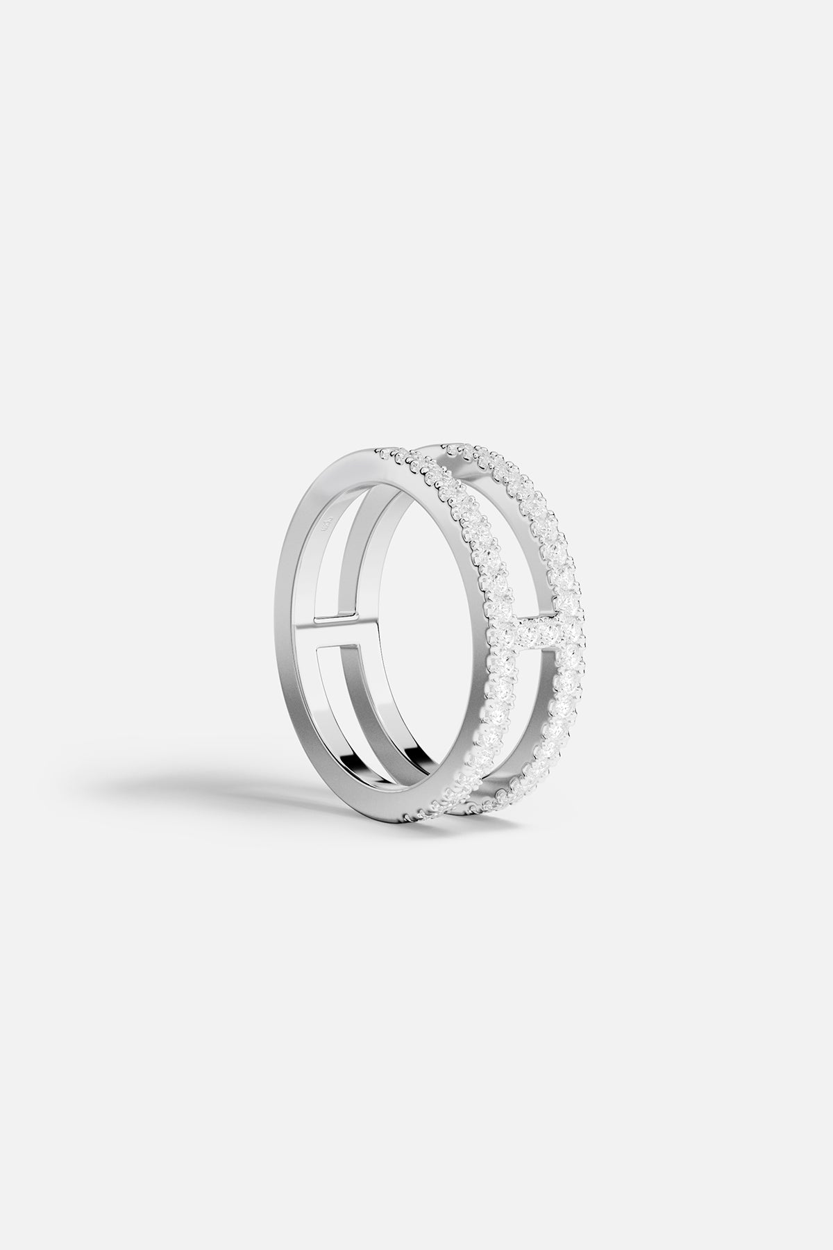 APM Monaco Croisette Cannes bague blanche zircon taille 52
