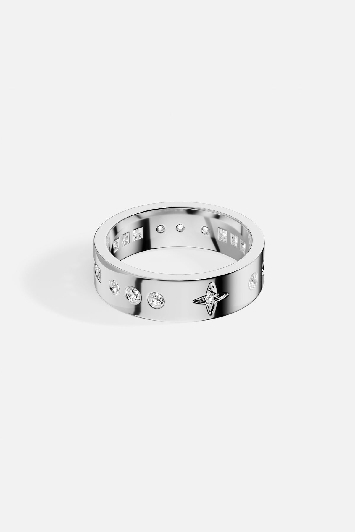 APM Monaco Morse SMILE bague fine blanc 5 mm