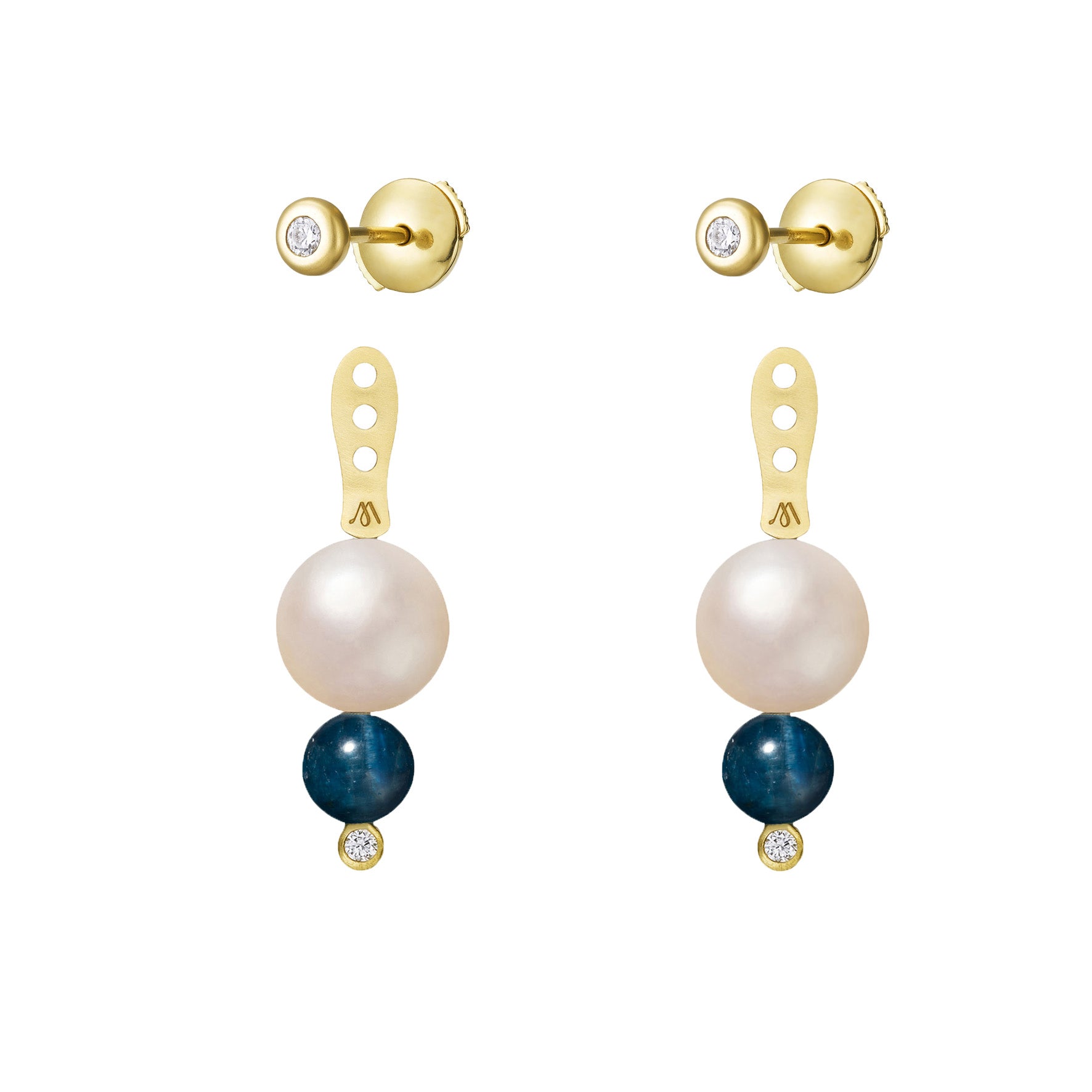 Aimée Aimer Chance dessous d'oreille or jaune perle apatite
