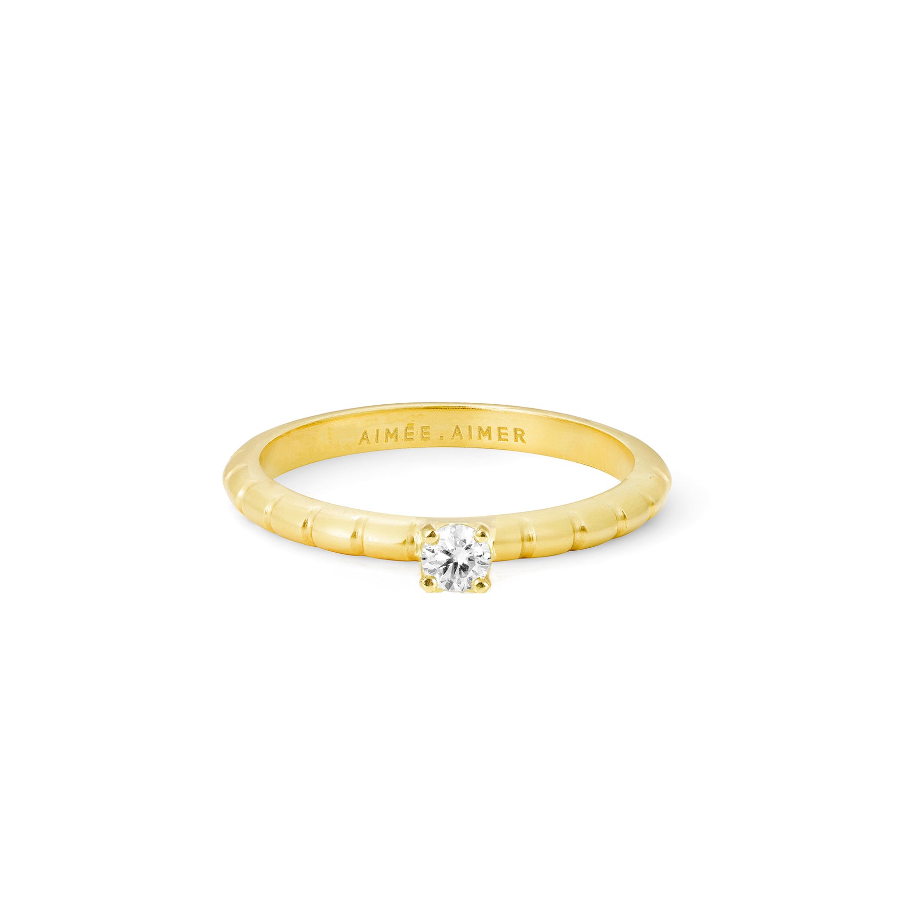 Aimée Aimer Spicy Love Bague or jaune diamant taille 54