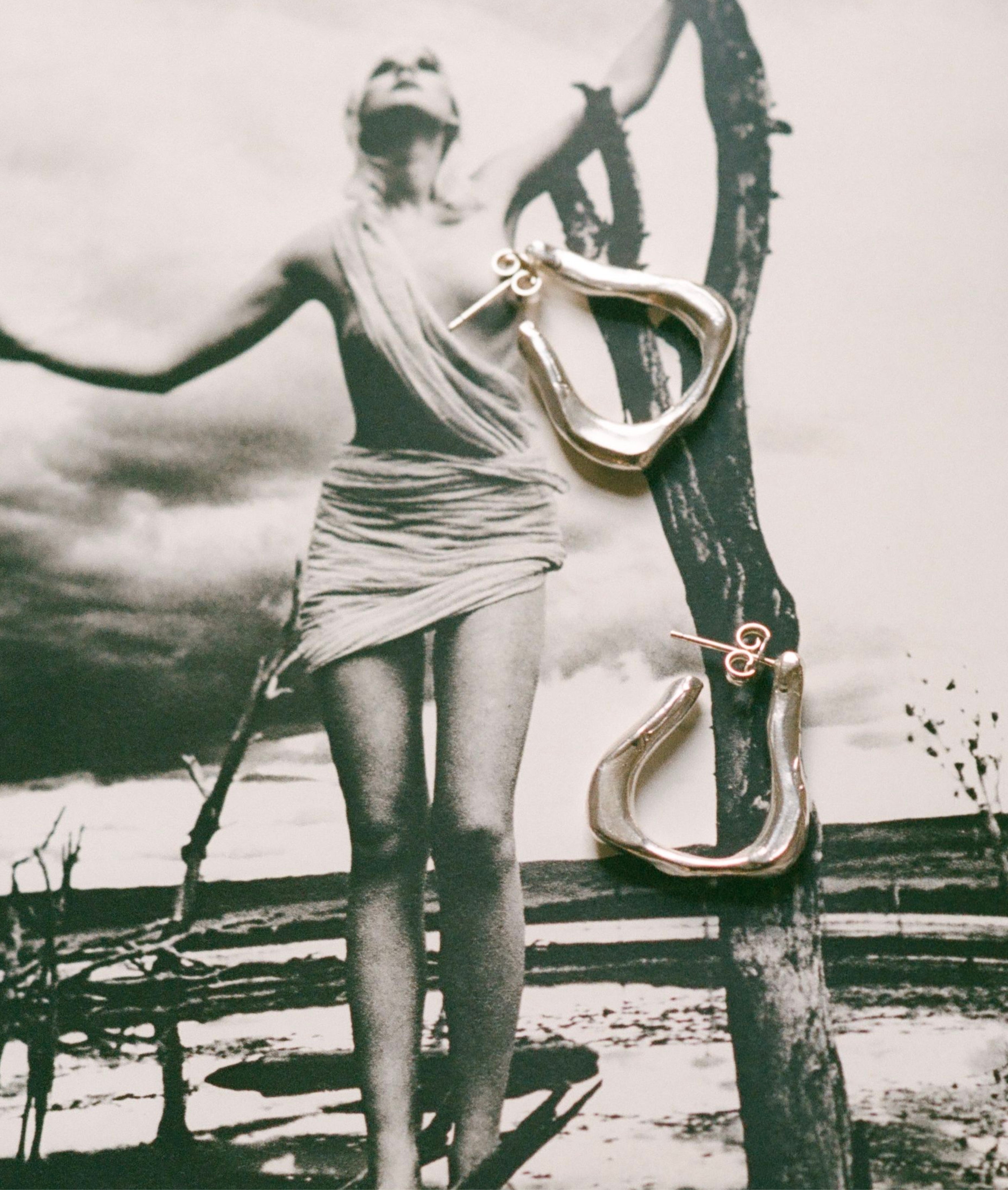 Alighieri Link Wanderlust créoles argent sterling recyclé