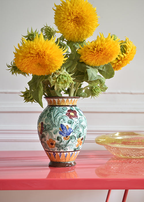 Aimée Aimer Vase Soleil vase faïence amphore 23 cm pièce unique