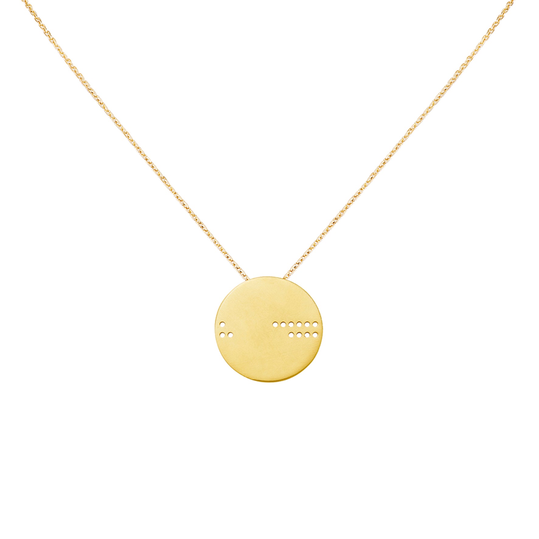 Aimée Aimer Horizon collier or jaune 43 cm taille unique