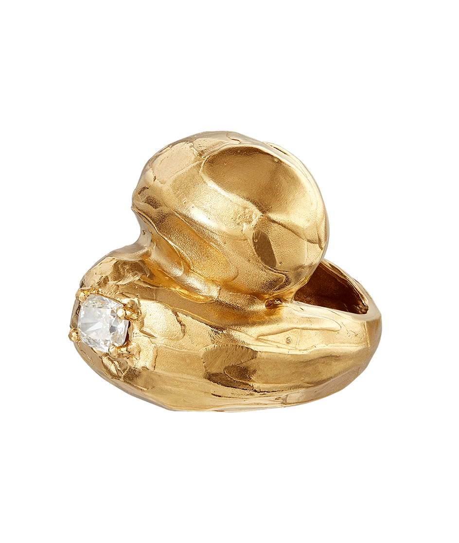 Alighieri Sempre Avanti bague or diamant taille M recyclé
