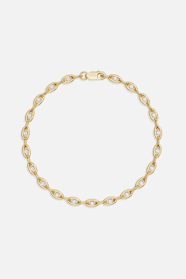 APM Monaco Soleil Enchaîné bracelet chaîne doré ajustable