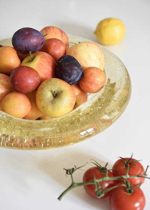 Aimée Aimer Art de la table Grande coupe Blé verre jaune 31 cm
