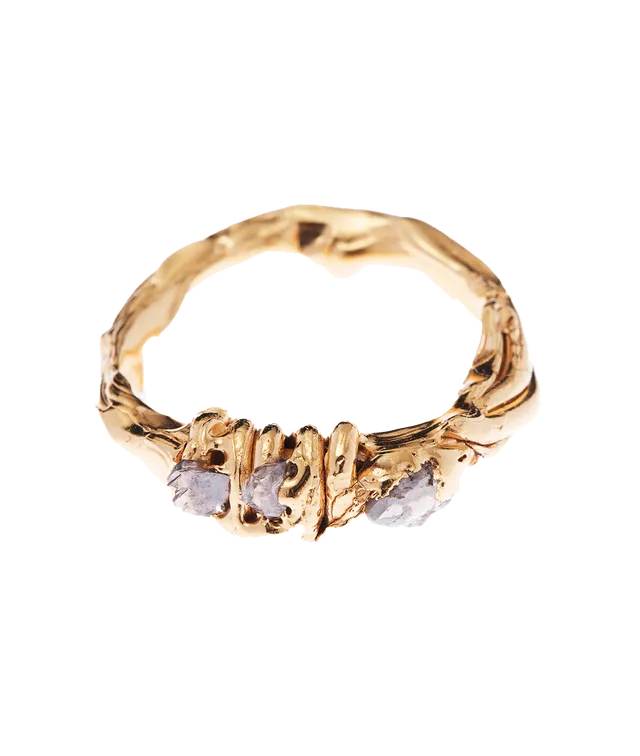 Alighieri Star Cloud Ring bague or massif diamant pièce unique