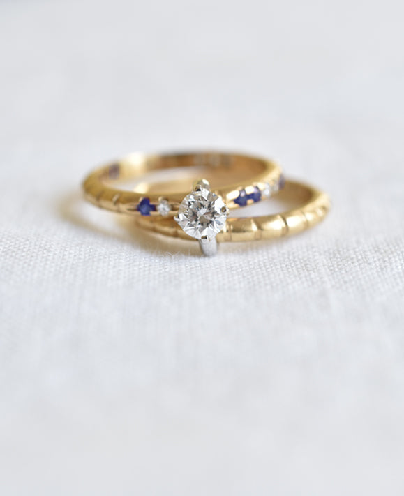 Aimée Aimer Nous bague n°4 or saphirs diamants taille 48
