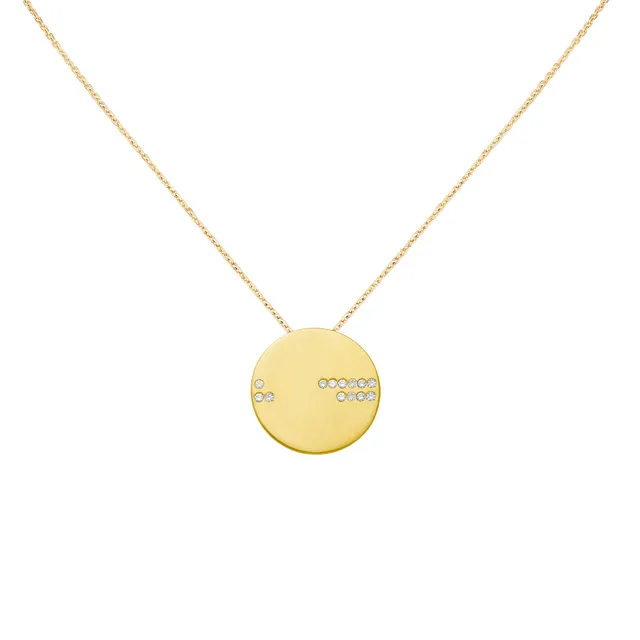 Aimée Aimer Horizon collier or jaune diamants 43 cm
