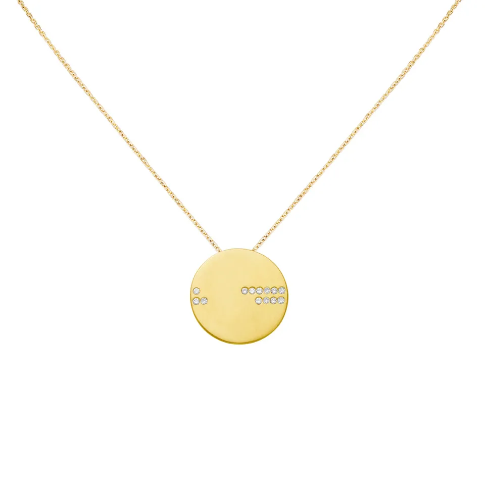 Aimée Aimer Horizon collier or jaune diamants 43 cm