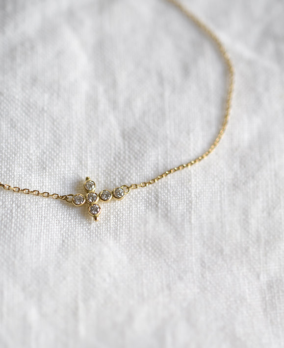 Aimée Aimer Petit AA Promessa bracelet or jaune diamants 17 cm