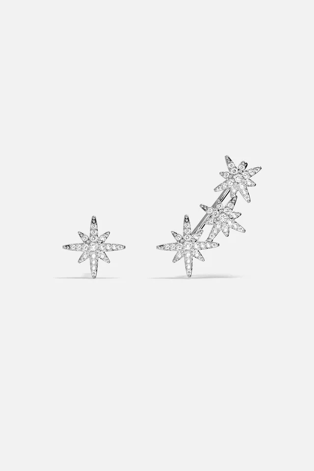 APM Monaco Météorites boucles asymétriques blanc zircon