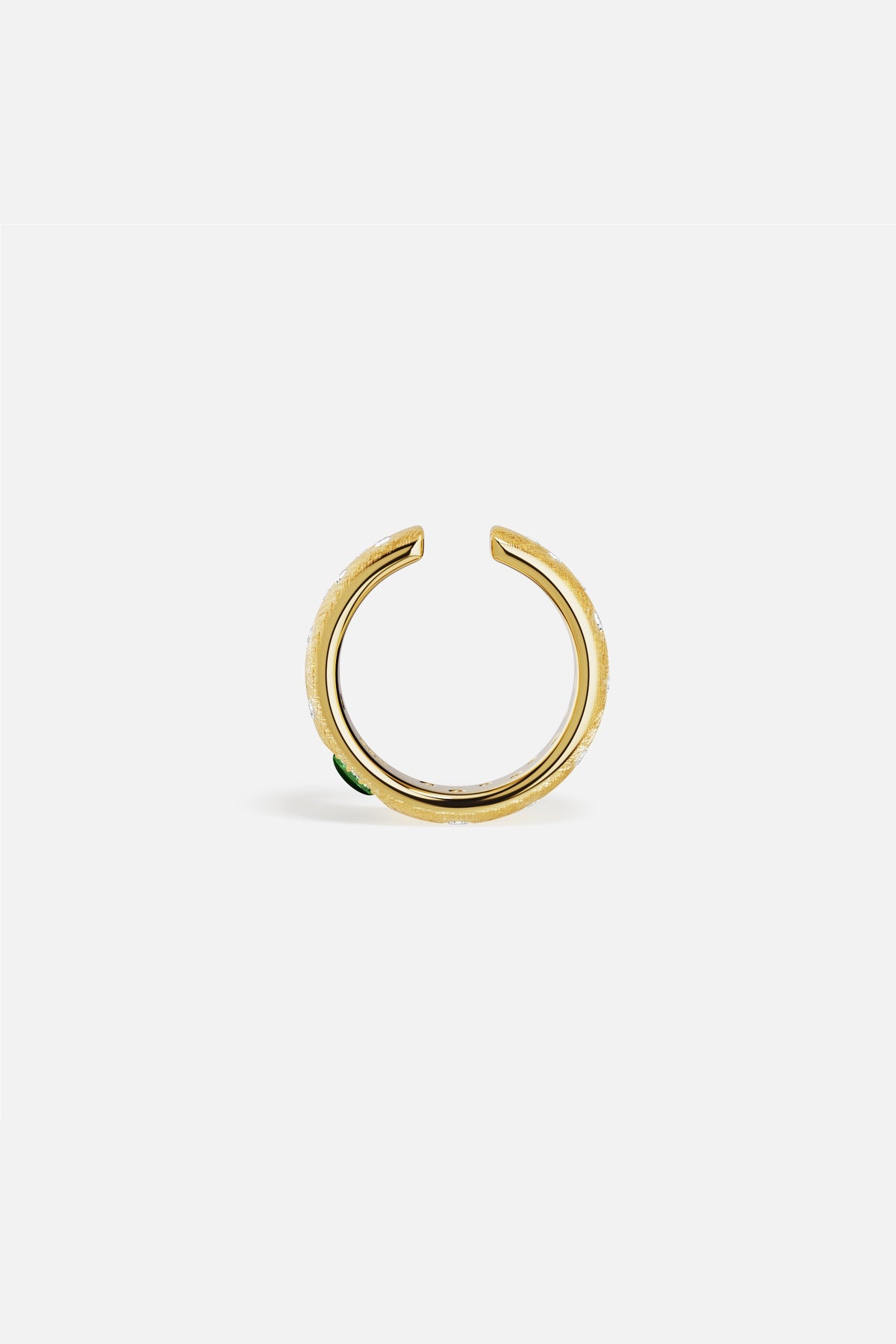 APM Monaco Automne Les Cabochons ear cuff or jaune vert