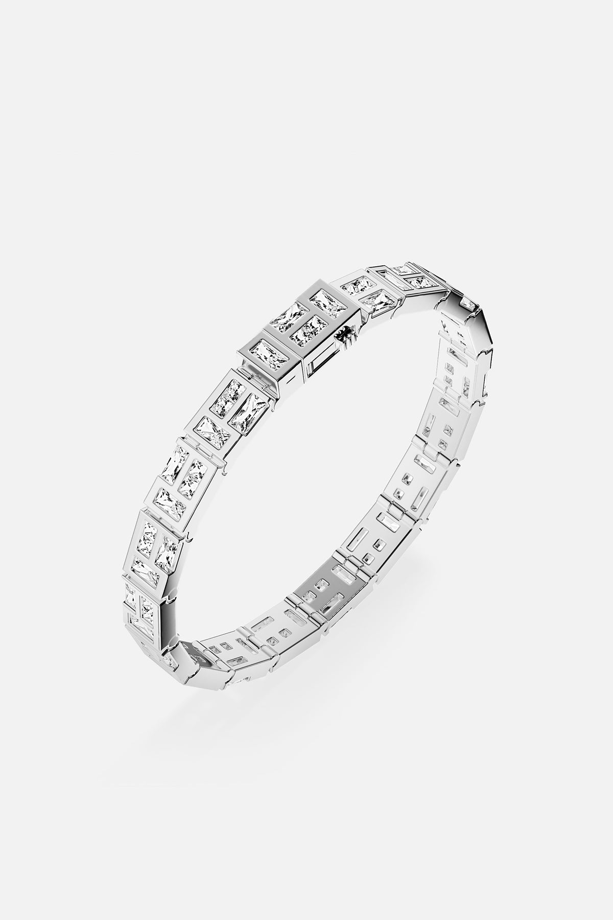 APM Monaco Festival Ice Bracelet blanc Taille M baguette