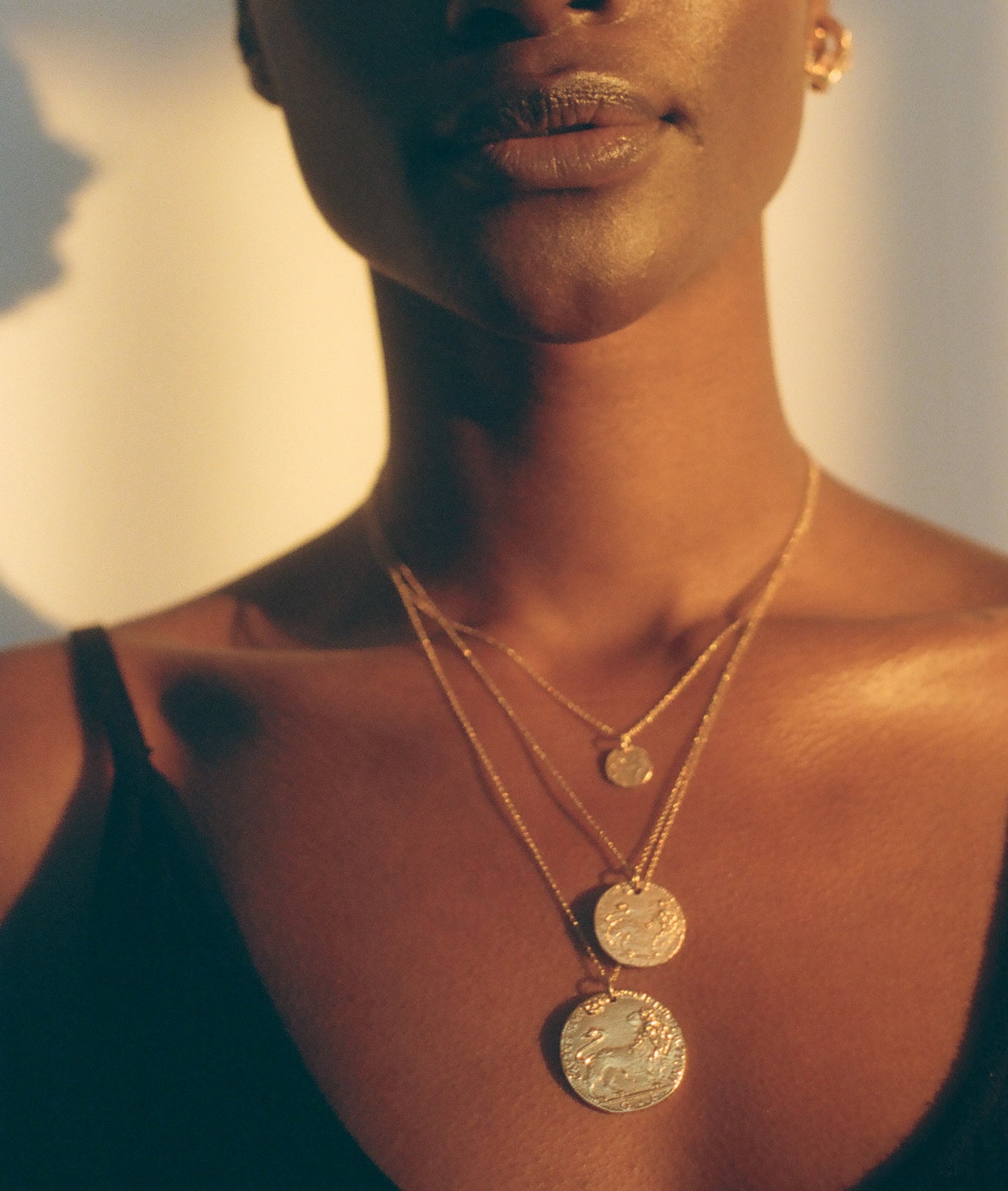 Alighieri Leone Medallion collier plaqué or lion