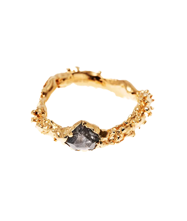 Alighieri Lunar Rock Pool bague or massif 9 carats