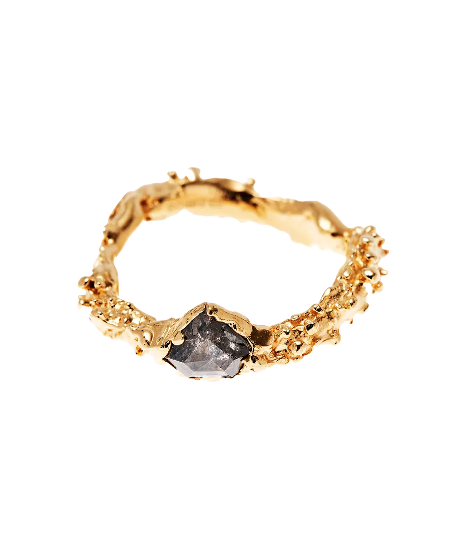 Alighieri Lunar Rock Pool bague or massif 9 carats