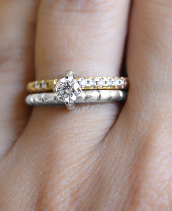 Aimée Aimer Nous Bague Nous n°4 Or Bicolore Diamants