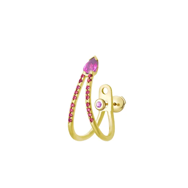 Aimée Aimer SkyLiane boucle d'oreille or jaune saphir rubis unité