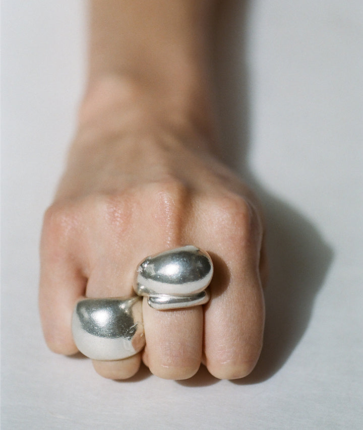 Alighieri The Bombe bague argent recyclé dôme