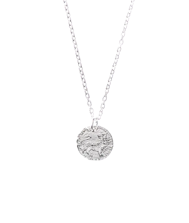 Alighieri Snow Lion Cub collier médaillon argent