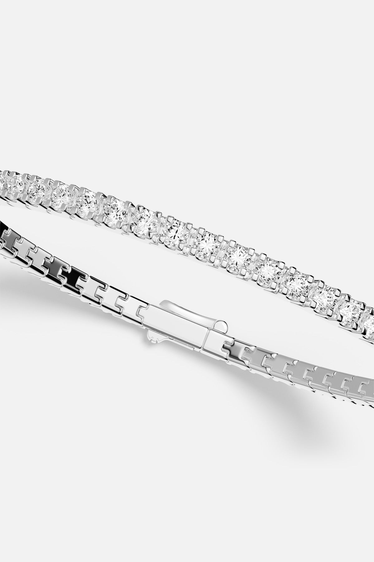APM Monaco Lumière Tennis Bracelet blanc M 18 cm zircon
