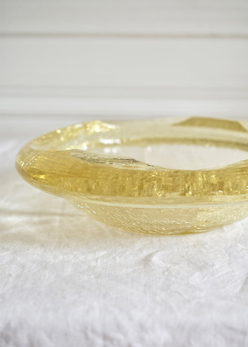 Aimée Aimer Art de la table Grande coupe Blé verre jaune 31 cm