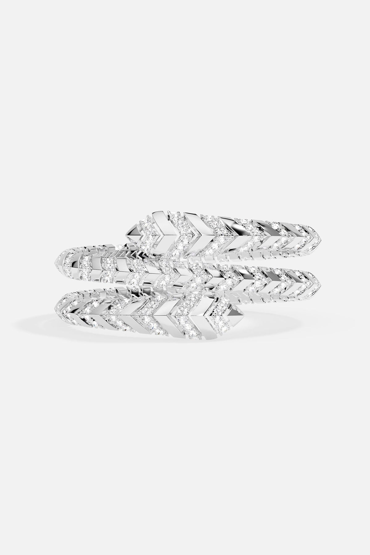 APM Monaco Festival Kâa jonc double argent blanc taille M