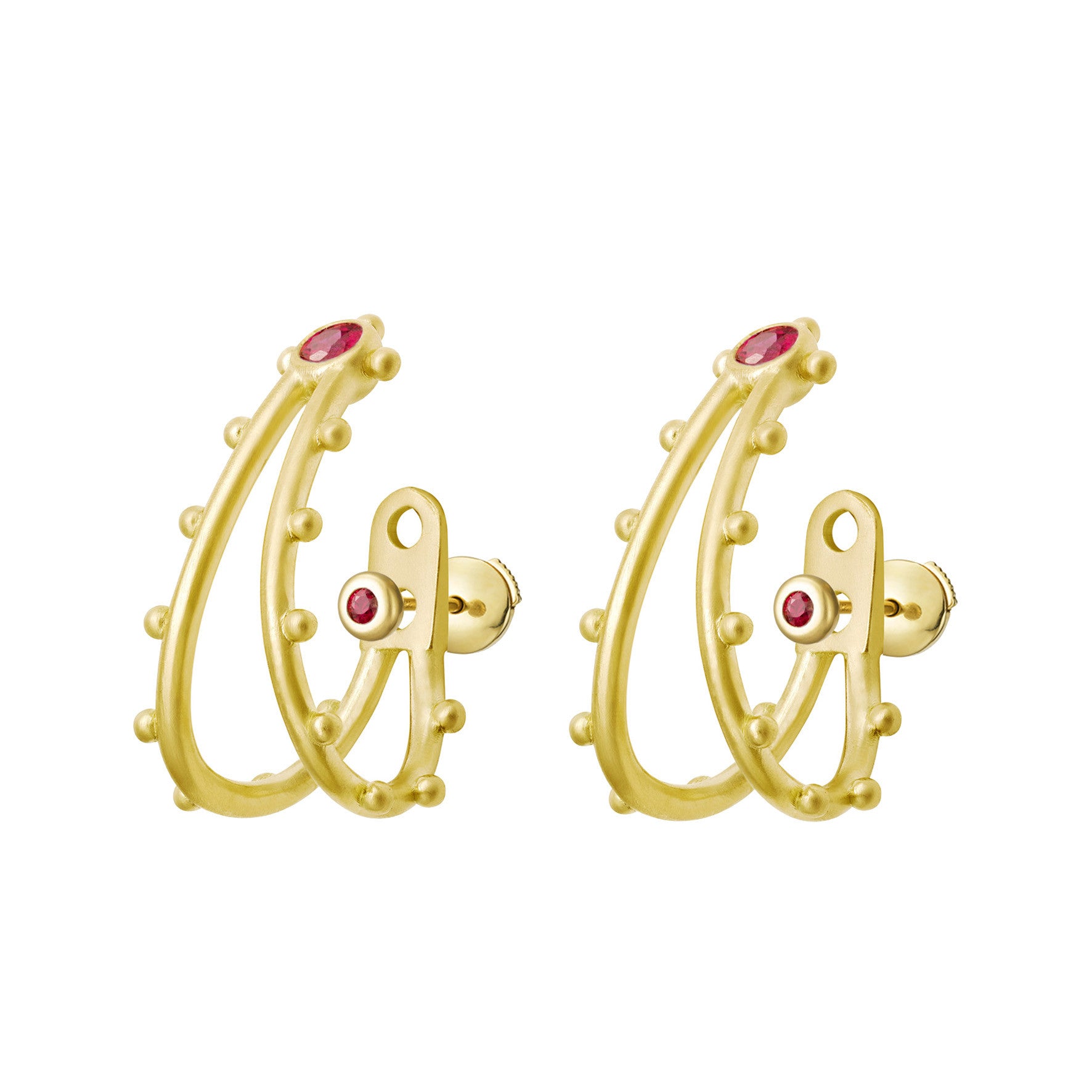 Aimée Aimer BubbleLiane Boucle oreille or jaune rubis unité
