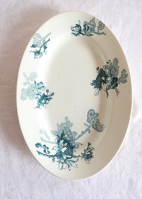 Aimée.Aimer Art de la Table Plat Herbier Terre de Fer 36,5 cm
