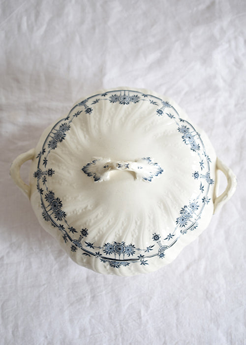 Aimée Aimer Art de la table Légumier Bleue Gien faïence 31 cm