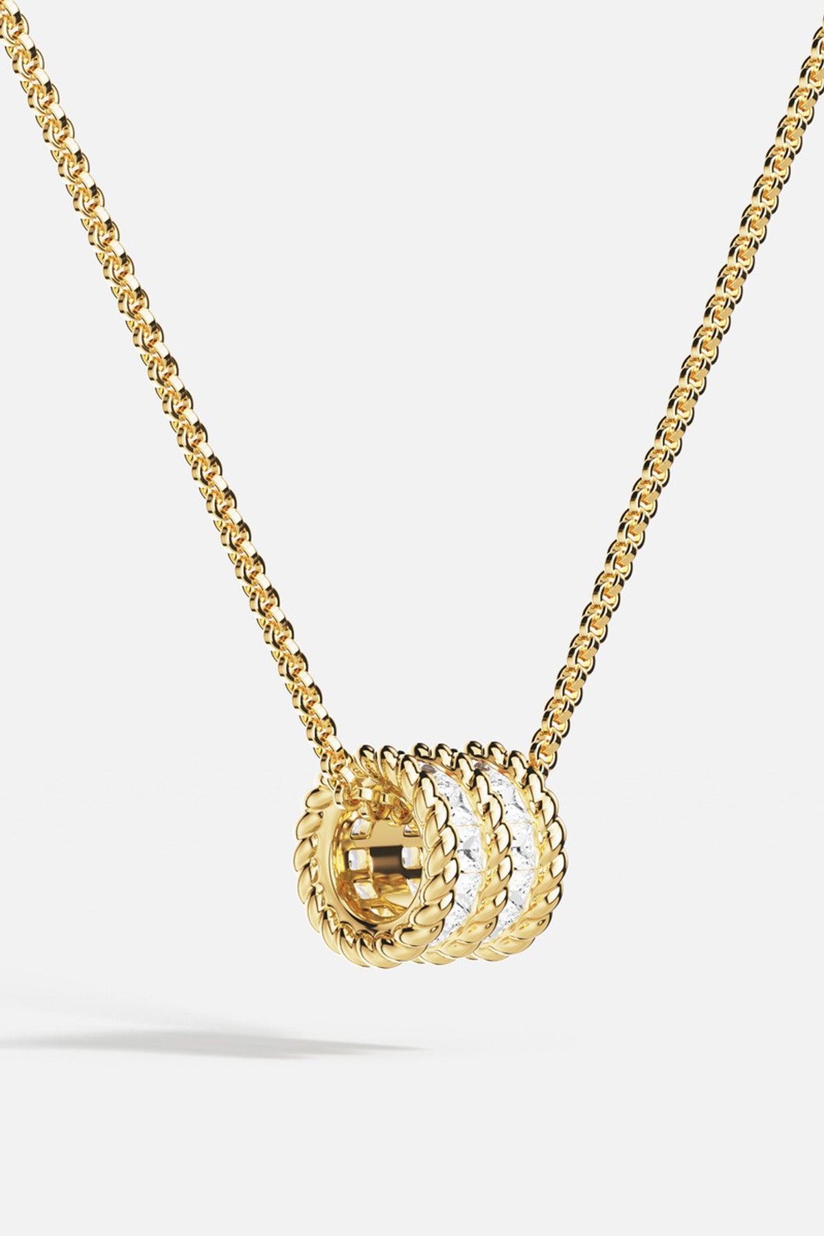 APM Monaco Yacht Club Cordage collier doré double ajustable