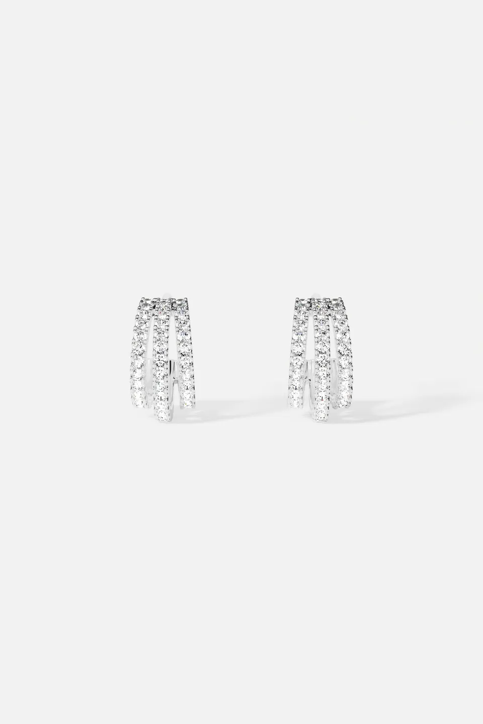 APM Monaco Croisette Promesse mini créoles rhodium zircones
