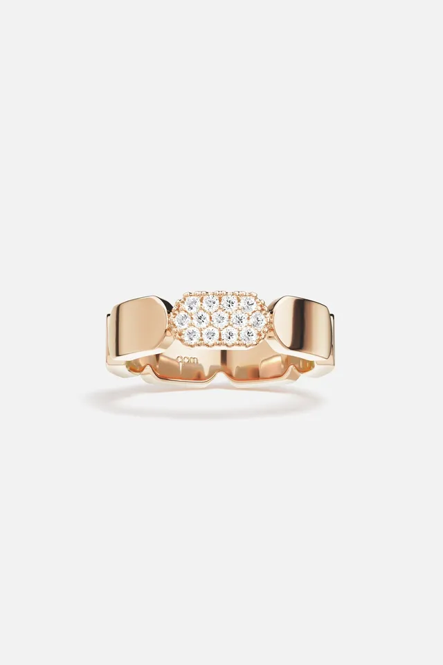 APM Monaco Yacht Club Pavage bague or rose pavé zircon