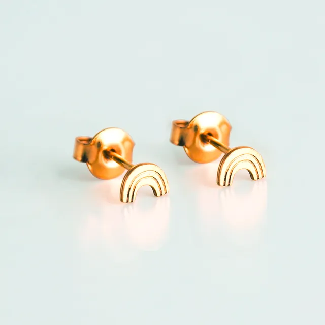Adorabili Arc-en-ciel boucles d’oreilles plaqué or nuage