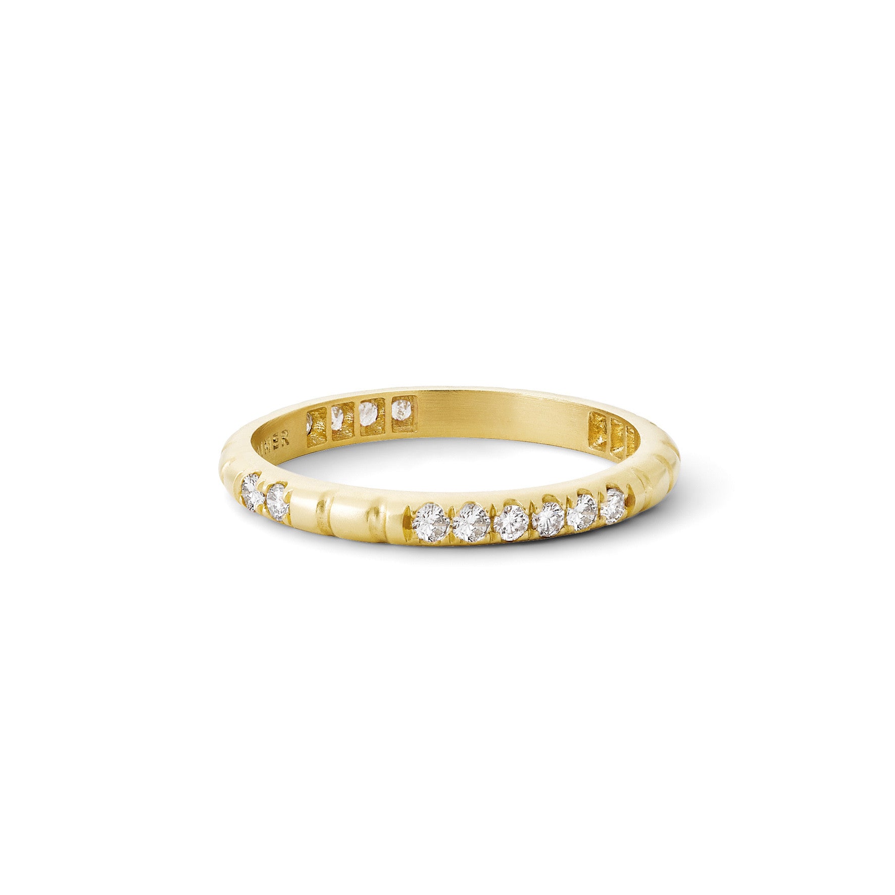 Aimée Aimer Lignes F. bague or jaune diamants taille 52