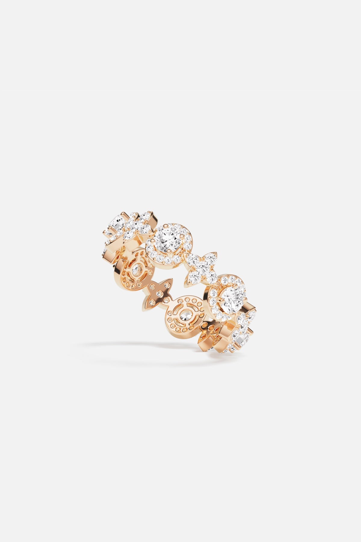 APM Monaco Météorites Glamour bague or rose pavé zircons