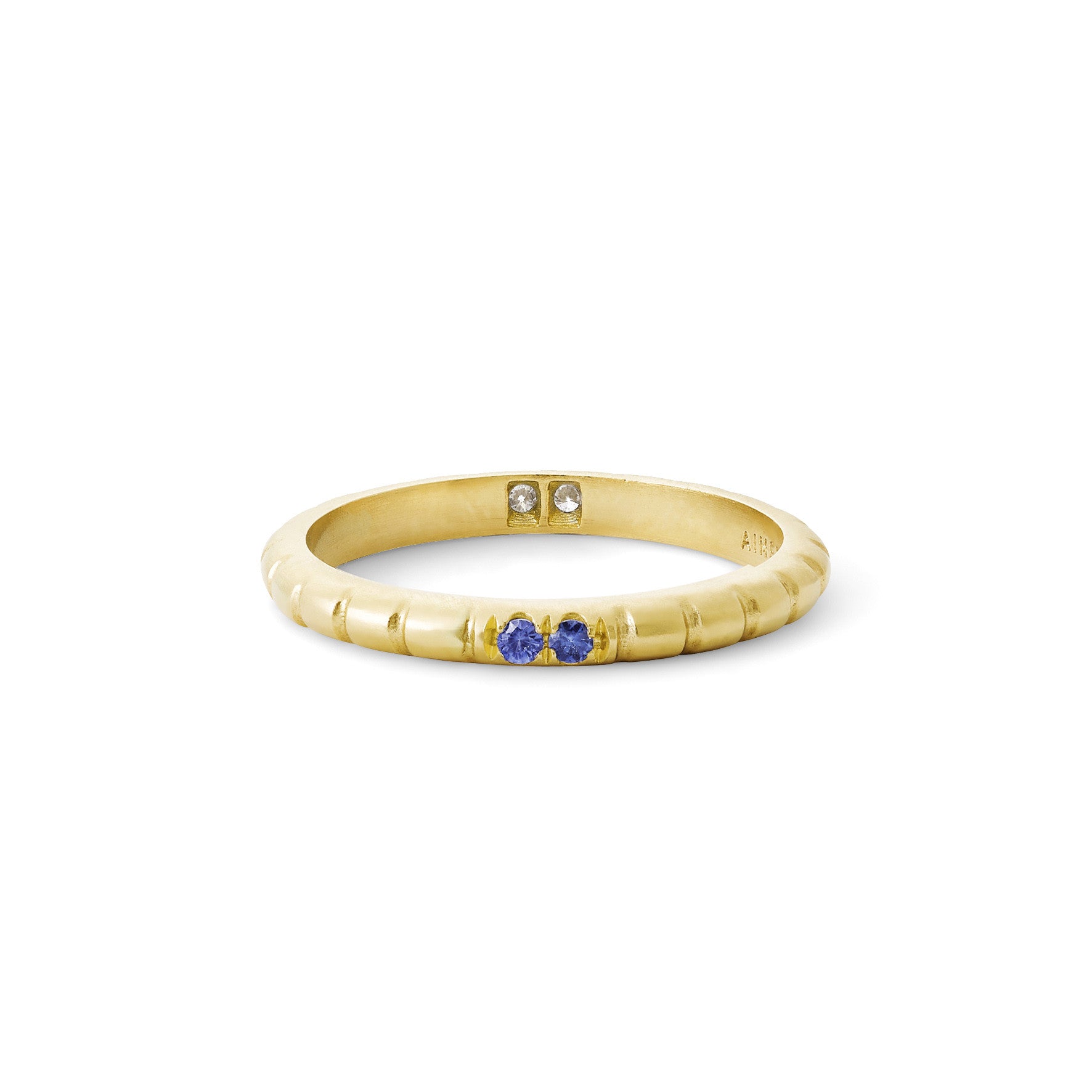 Aimée Aimer Lignes F. bague or jaune saphirs taille 52