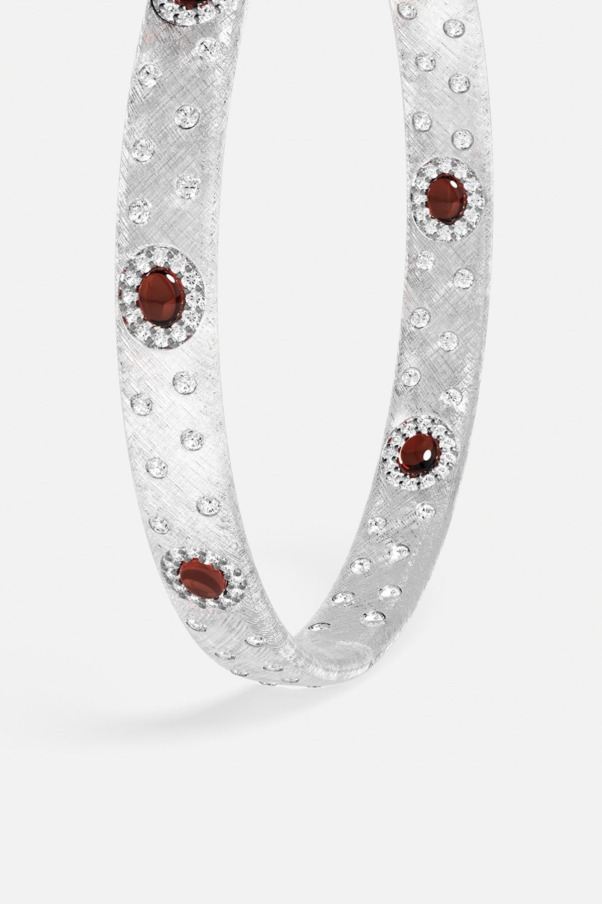 APM Monaco Automne Cabochons créoles bordeaux zircon