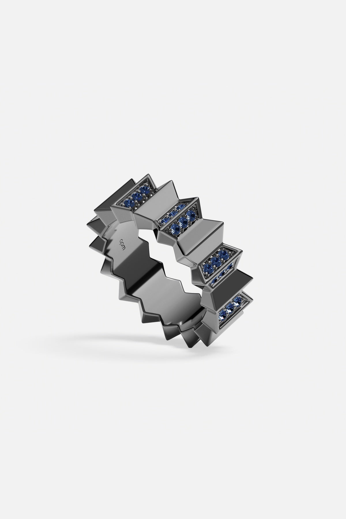 APM Monaco Yacht Club Up and Down bague bleue gris 52
