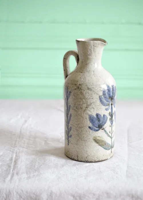 Aimée Aimer Le Mûrier vase pichet céramique bleu 24,5 cm