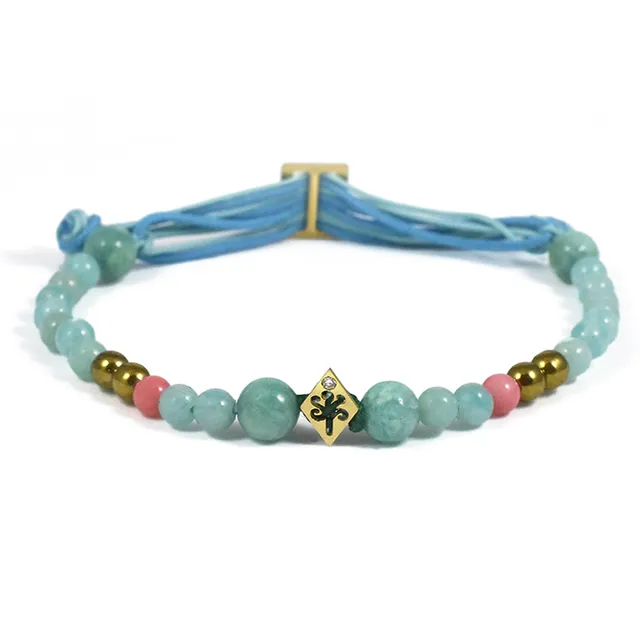 Aimée Aimer Bel Aloha bracelet or amazonite diamant